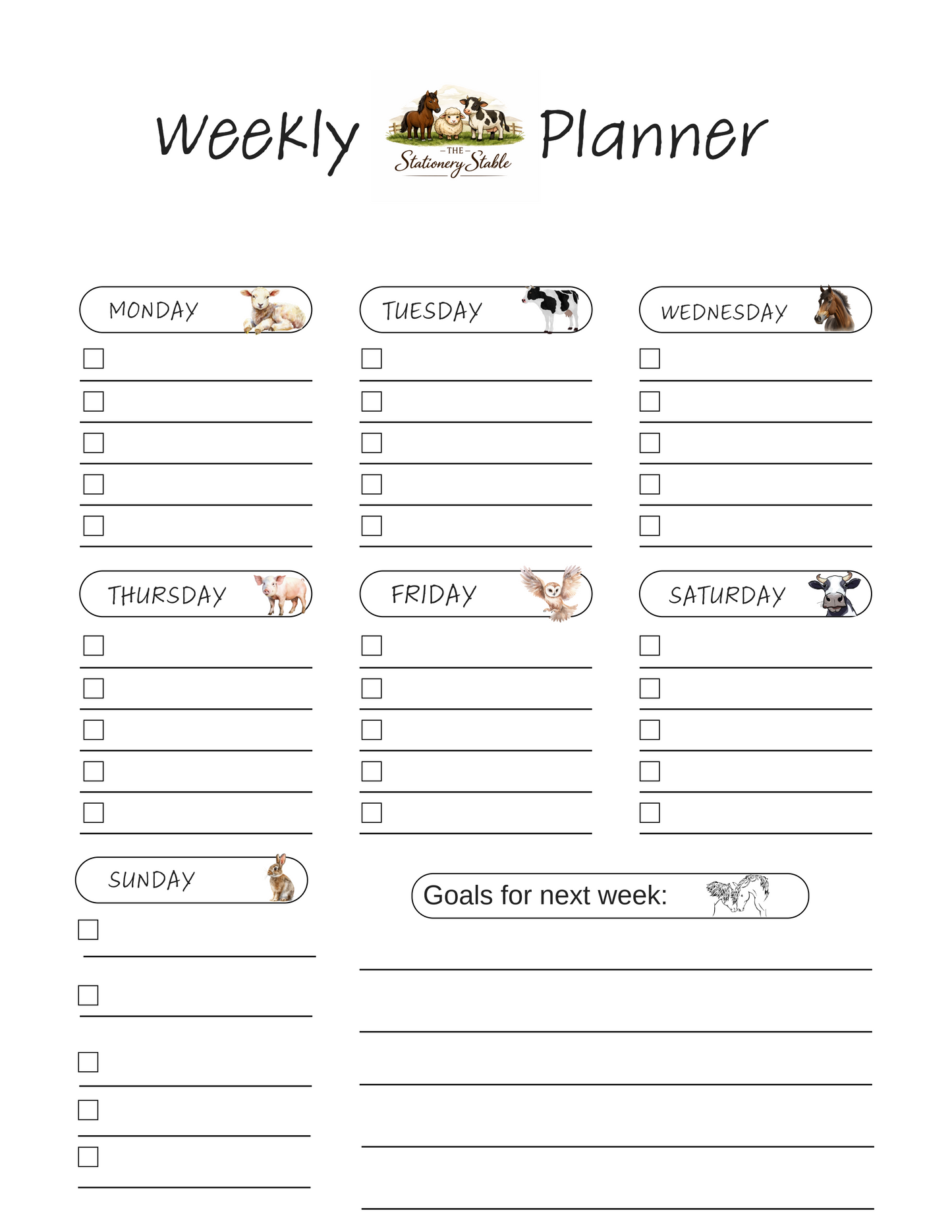 The Stationery Stable - Agri Equine Planner